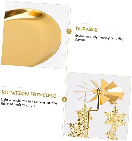 Gilded Snowflake Candleholder for Home Kitchen Rotating Scented Candle Display