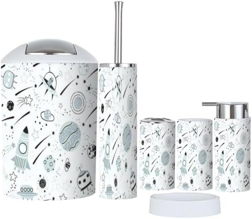 6-Piece Bathroom Accessory Set for Daily Beauty Care