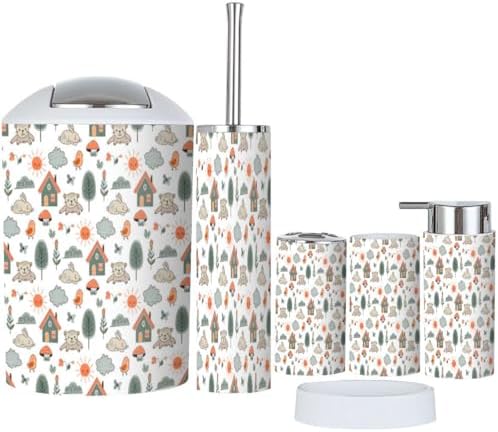 Cute Baby Print 6-Piece Bathroom Set