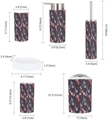6 Piece Bathroom Accessory Set