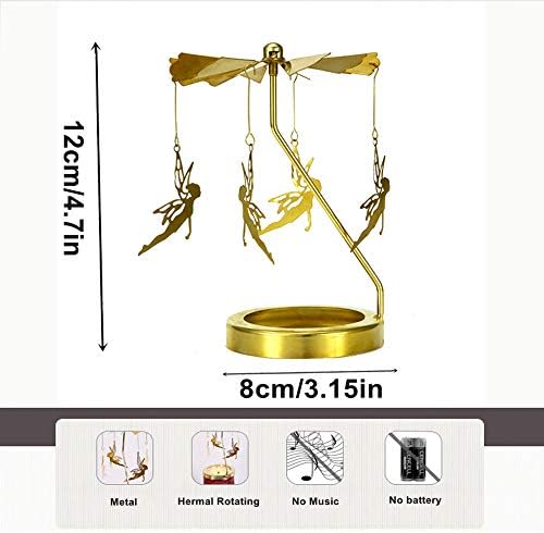 Candlestick Holder with Rotating Function for Jar Candles