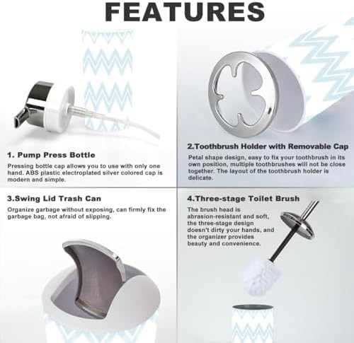 Modern 6-Piece Bathroom Accessory Set