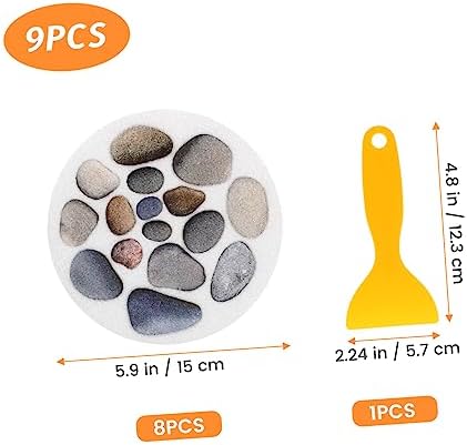 VOSAREA Diameter Stone Pattern Bath Slip Stickers