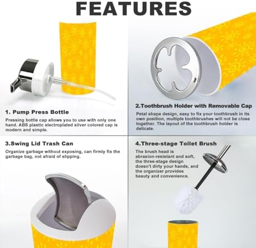 6-Piece Bathroom Set with versatile accessories for Home Use