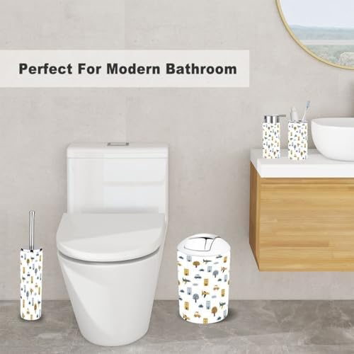 Scandinavian 6 Piece Bathroom Accessory Set