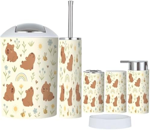 Bathroom Accessor Set Boho Pattern for Kids