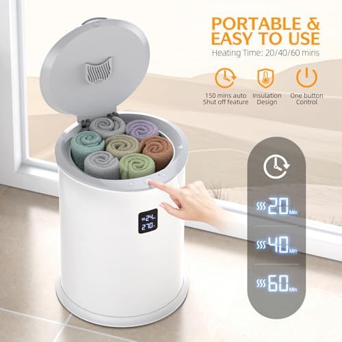 Luxury Bath Towel Warmer with Timer and LED Display
