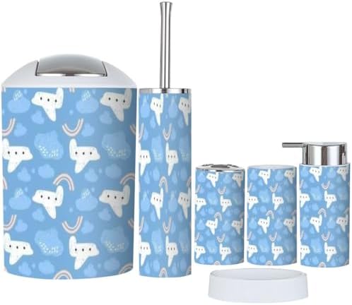 Scandinavian Style 6-Piece Bathroom Accessory Set