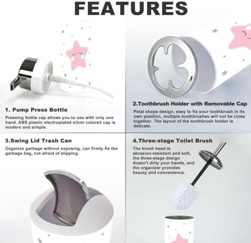 JBNJANKDAV 6-Piece Bathroom Accessories Set