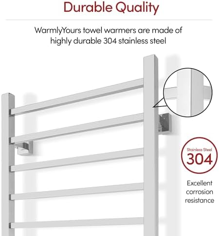 WarmlyYours 10-Bar Heated Towel Rack