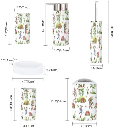 Bathroom Accessory Set by XNGJEMVWXO Cute Little Animals Deployment Tool Kit