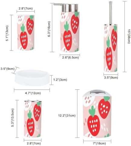 6-Piece Cute Bathroom Accessory Set