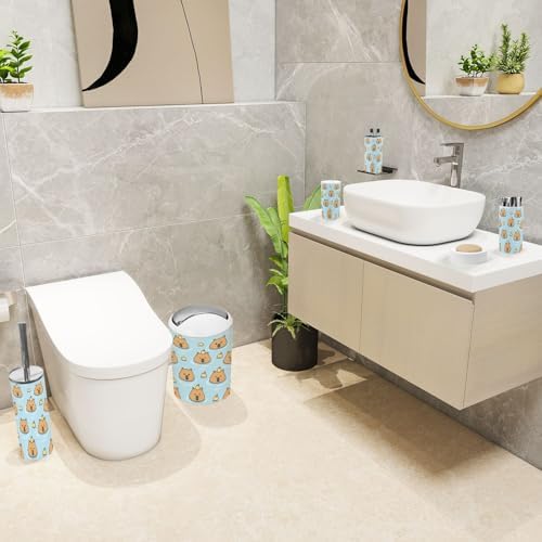 6 Piece Bathroom Accessories Set - Cute and Functional Trading
