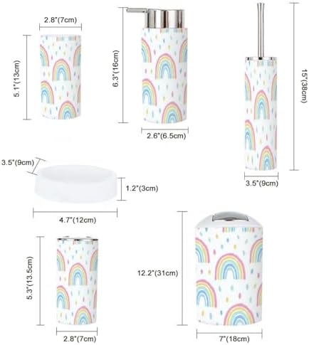 XNGJEMVWXOBathroom Set 6 Piece - Cute Functional