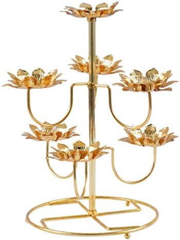 EXCEART Lotus Candle Wrought Candelabra Holder Set
