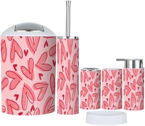 Sturious 6-Piece Bathroom Accessory Set for Girls