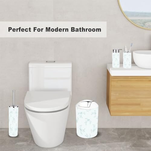 Cute Rainbow Dino Bathroom Accessory Set 6 Piece