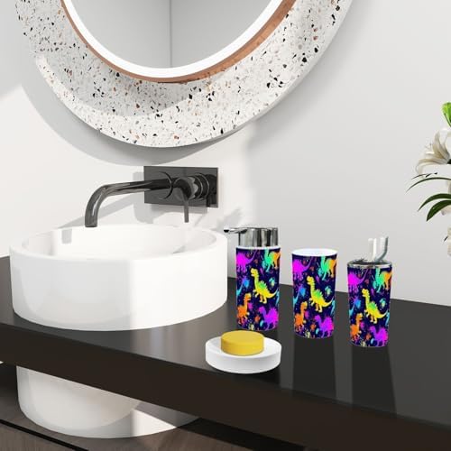Boho Neon Bathroom Accessory Set 6 Pieces
