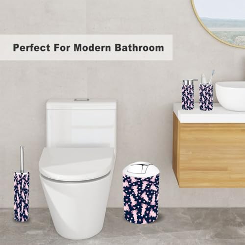 Cute Cartoon Axolotl Bathroom Accessory Set