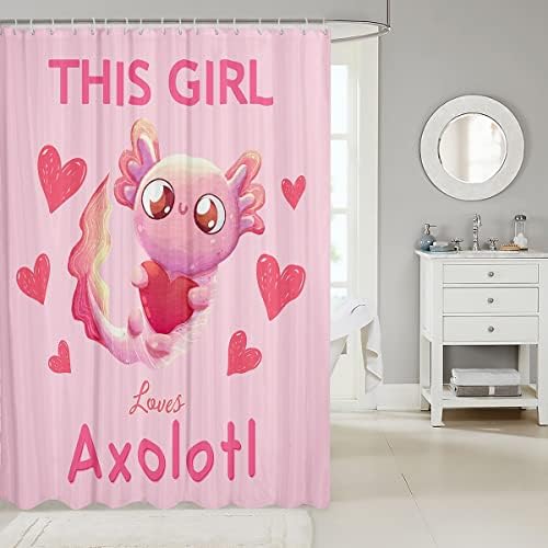Multipurpose Kids Kawaii Pink shouted Bathtub Curtain