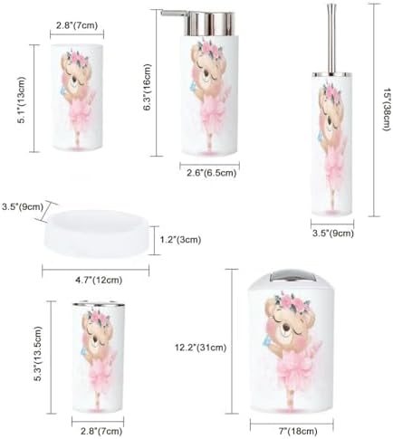 XNGJEMVWXO 6-Piece compact bathroom Accessory Set for Easy Living