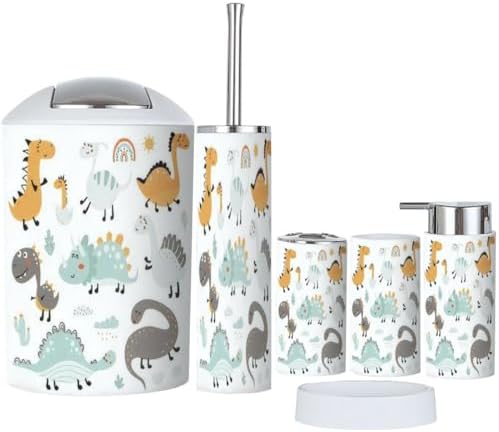 Bathroom Set with Dinosaurs for Kids