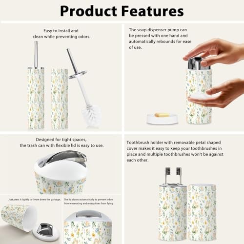 Boho Nursery Rhyme 6-Piece Bathroom Accessory Set
