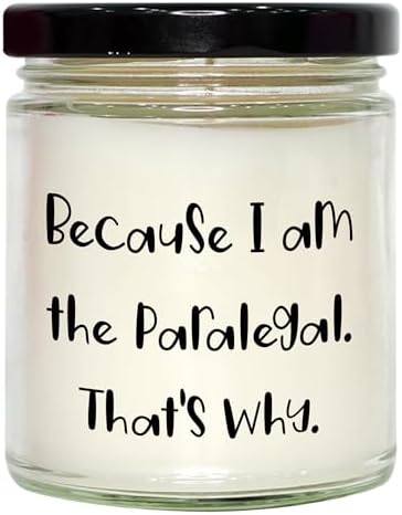 Funny Paralegal Quote Jar Candle - Vanilla Scent