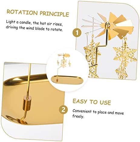 Gilded Snowflake Candleholder for Home Kitchen Rotating Scented Candle Display