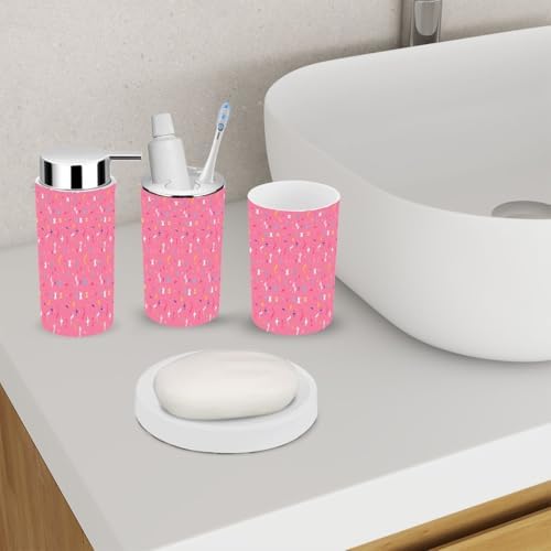 Stylish Mathematical Symbols 6-Piece Bathroom Accessory Set for Kids