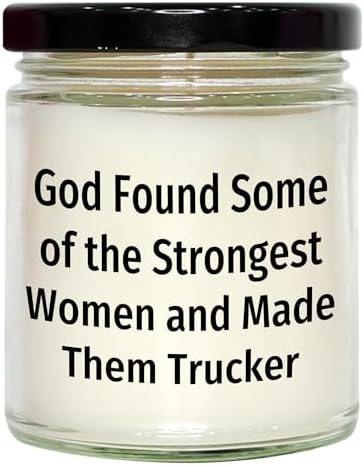 9oz Trucker Vanilla Soy Candle with Inspirational Quote