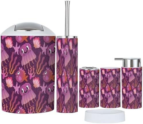 Stylish and Functional 6-Piece Bathroom Accessory Set for Your Home