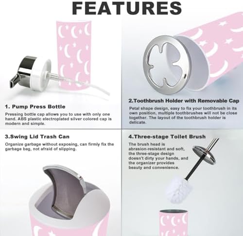 XX Baby Moon Stars Lullaby 6-Piece Bathroom Accessory Set