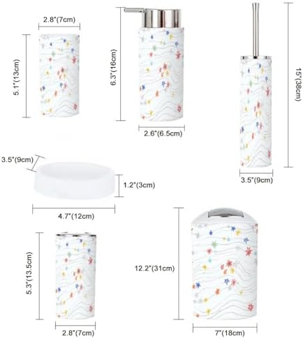 Bathroom Accessory Set 6-Piece Cosmic Collection