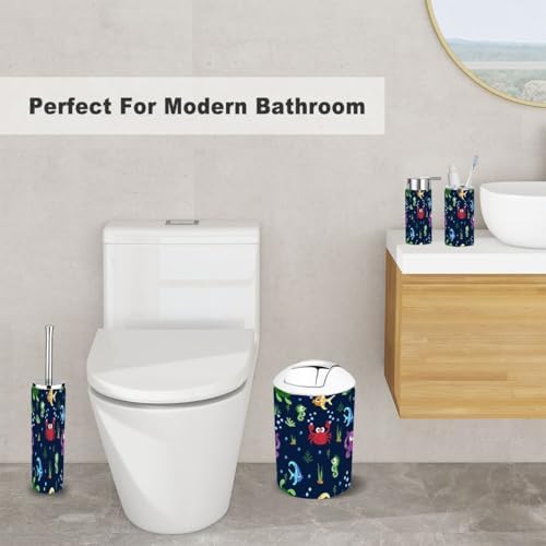 6 Piece Bathroom Accessory Set with Under Sea Design