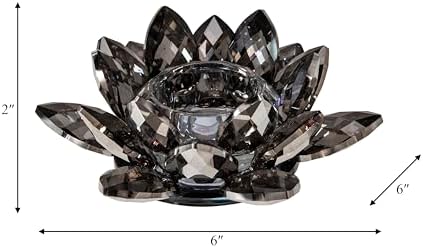 Vivid Gray Glass Candle Holder for Home Dcor