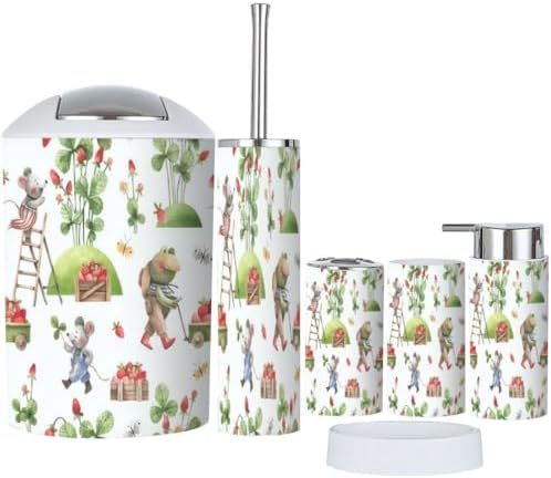 Bathroom Accessory Set by XNGJEMVWXO Cute Little Animals Deployment Tool Kit