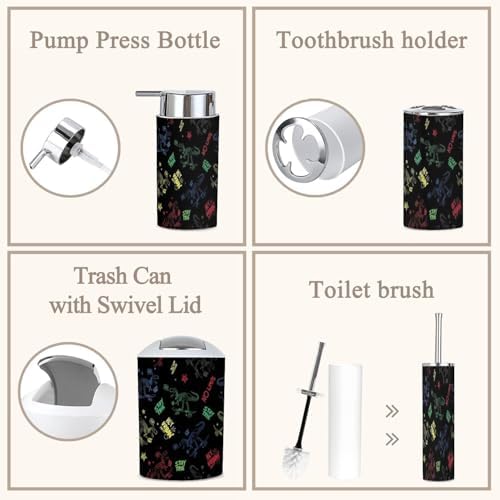 Dinosaur Skateboard Bathroom Set