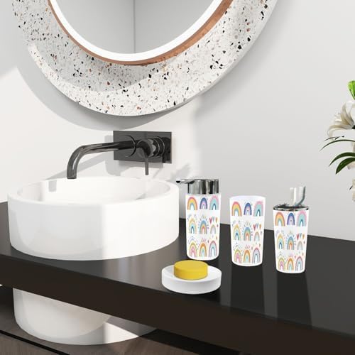 TRANQDEHOM Boho Cartoon bathroom accessory set