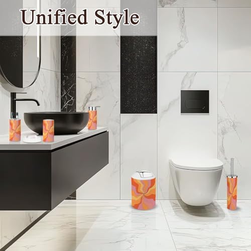 Hippie Boho Retro 6-Piece Bathroom Accessory Set