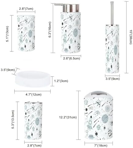 6-Piece Bathroom Accessory Set for Daily Beauty Care