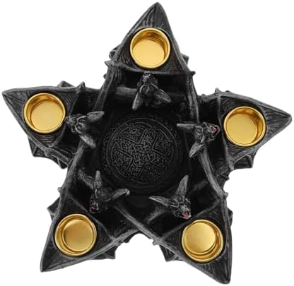 Gothic Bat Resin Candlestick Holder Halloween Decor
