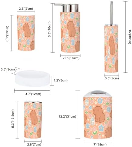 Boho Cute Bathroom Accessory Set 6 Piece