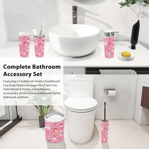 Bathroom 6-Piece Set Boho-Style Organized and Functional