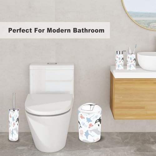 Underwater Seemless Pattern Cartoon Bath Set for Kids