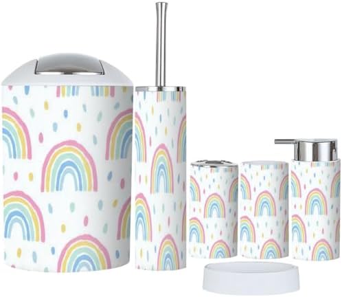 XNGJEMVWXOBathroom Set 6 Piece - Cute Functional