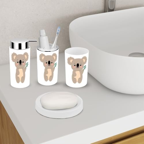 Bathroom Accessories Set with Koala Charm for Your Space