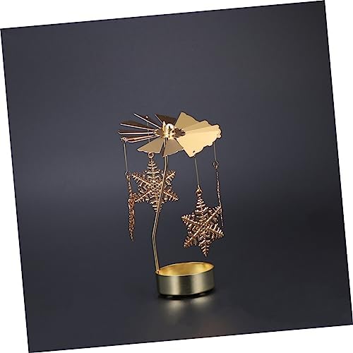 Automated Snowflake Windmill Candleholder for Dining Tables Modern Stylish