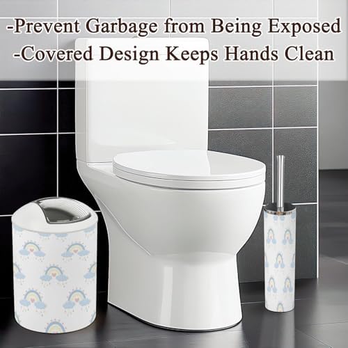 GISGBJW Cute 6-Piece Blue Stars Bath Set for Boys Tidy Modern