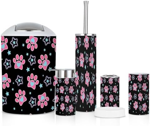 6-Piece Bathroom Set - Cute Functional for Every Space